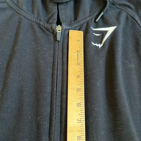 Gymshark Hoodie Black XL  zip front  Unisex - Picture 9 of 10